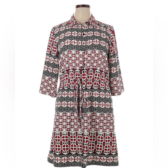 Calvin Klein Dresses & Skirts - Calvin Klein Red and Black Patterned Dress